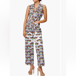 CIEBON Gertrude Sleeveless Belted Jumpsuit in Lotus
